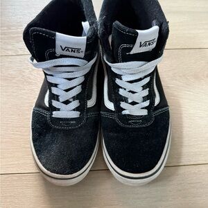 Vans Youth Black and White Sneakers